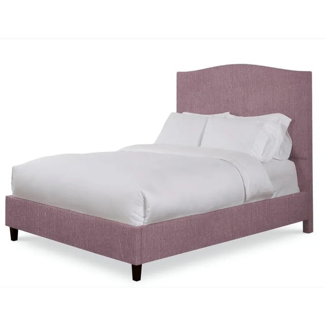 Modern Hazel King Bedframe, Plum Linen For Sale - Image 3 of 4