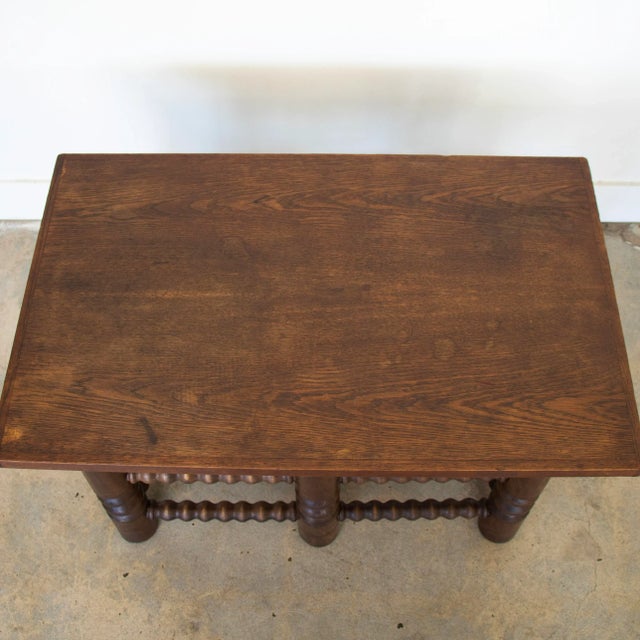 1940s French Oak Coffee Table in the Style of Charles Dudouyt For Sale - Image 9 of 11