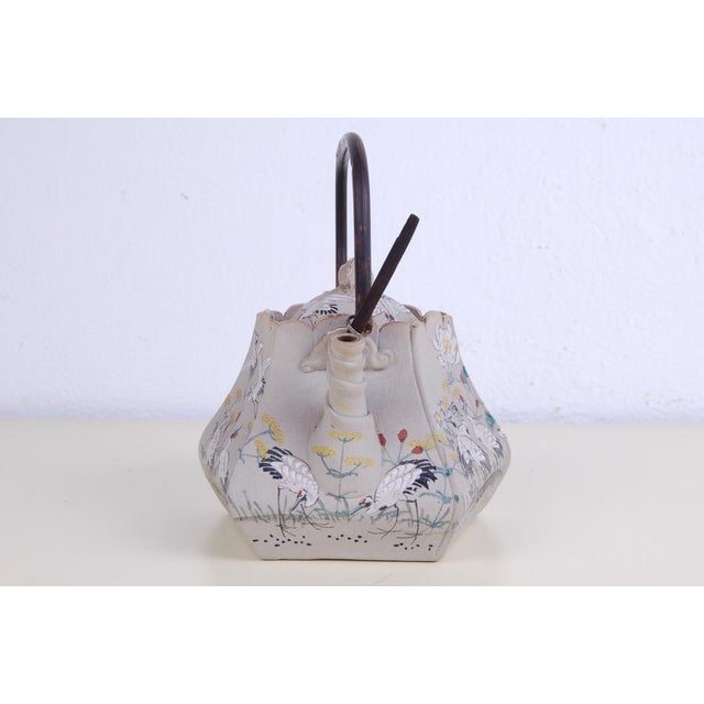 1950s Oriental Tea Service in Hand-Painted Porcelain, Set of 9 For Sale - Image 5 of 18