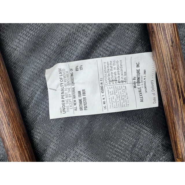 Wood Vintage Alexvale Rattan 4-Piece Nesting Chair & Glass-Top Cocktail Table Set For Sale - Image 7 of 9