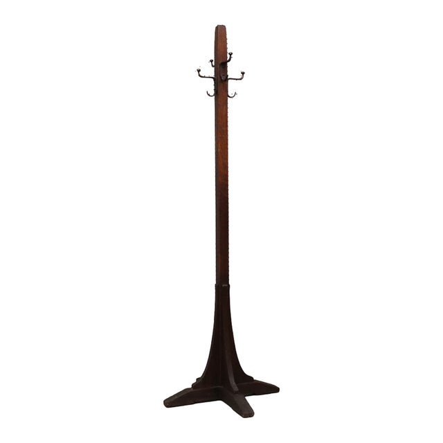 Arts & Crafts L & Jg Stickley Mission Oak Coat Rack Signed C1920 For Sale - Image 9 of 9