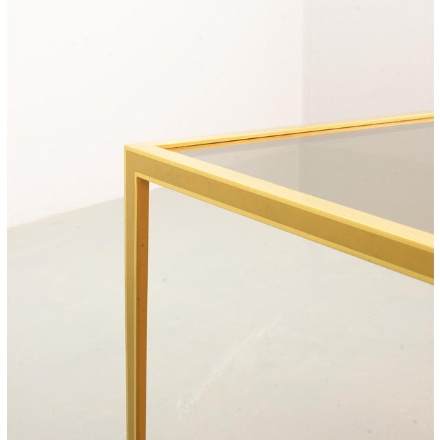 German Side Tables in Brass with Smokey Glass Top from Vereinigte Werkstätten, 1970s, Set of 2 For Sale - Image 9 of 16