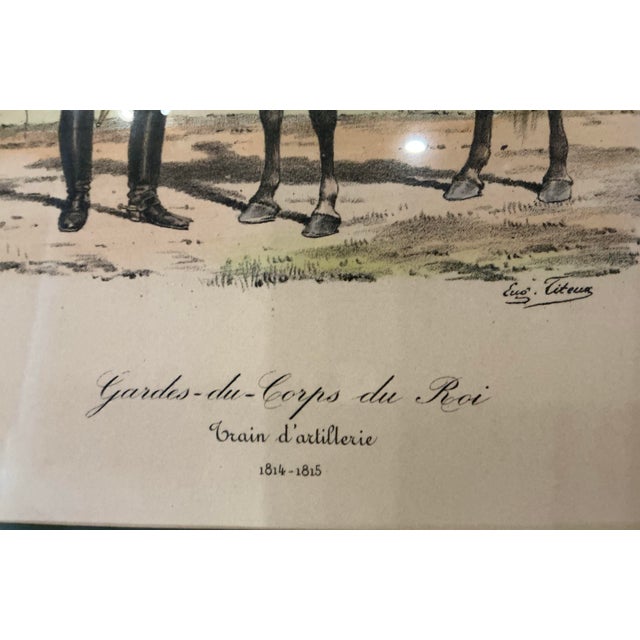 Traditional Antique Prints of the "Guards of the Kings of France" by Eus Titeux, C 1890. For Sale - Image 3 of 5