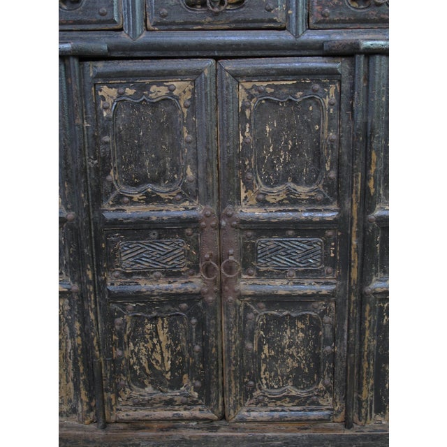 Black 3 Drawer Solid Wood Coffer For Sale - Image 9 of 13