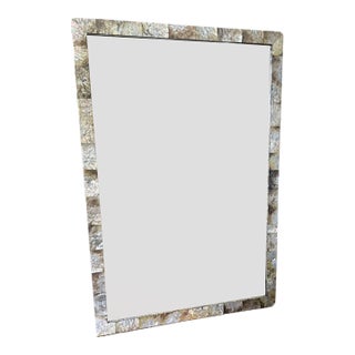 Made Goods Sidney Mirror in Silver Mop Shell 26" X 38" For Sale