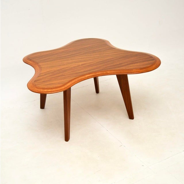 Vintage Walnut Cloud Coffee Table by Neil Morris for Morris of Glasgow, 1950 For Sale - Image 6 of 13