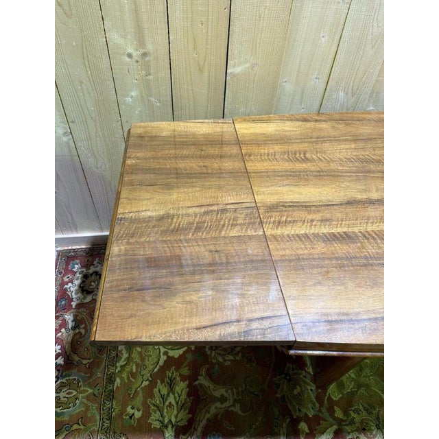 Art Deco Dining Table in Walnut Veneer with Two Extensions For Sale - Image 5 of 10
