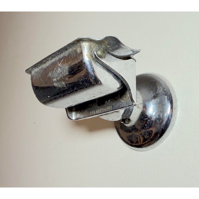 Metal Rare Vintage Industrial Hoegger Inc. Wall-Mounted Chrome Ashtray Weehawken Nj For Sale - Image 7 of 14