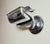 Metal Rare Vintage Industrial Hoegger Inc. Wall-Mounted Chrome Ashtray Weehawken Nj For Sale - Image 7 of 14