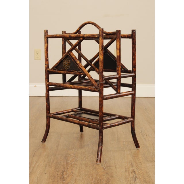 Vintage Bamboo Magazine Rack For Sale - Image 11 of 13
