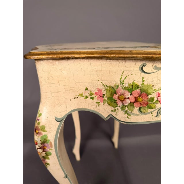 Italian Polychrome Side Table With Drawer, Early 20th Century For Sale - Image 18 of 18