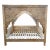 Vintage Carved White Wash Canopy Queen Daybed For Sale - Image 9 of 9