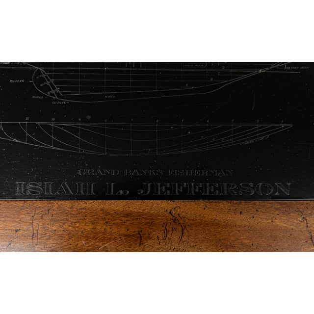 Campaign Style Schooner Engraved Table For Sale - Image 9 of 12
