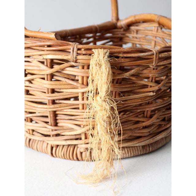 Vintage Wicker Wall Basket Chairish