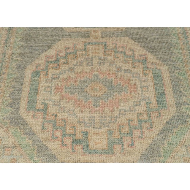 Turkish Oushak Rug 2'10" x 7'7" #20241 For Sale - Image 4 of 8