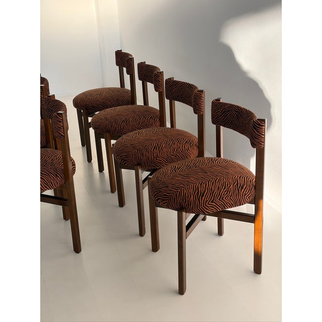 Wooden Dining Chairs with Animalier Upholstery, 1970s, Set of 6 For Sale - Image 10 of 15