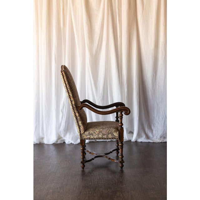 Late 19th Century Fireside Flemish Tapestry Armchair For Sale - Image 4 of 12