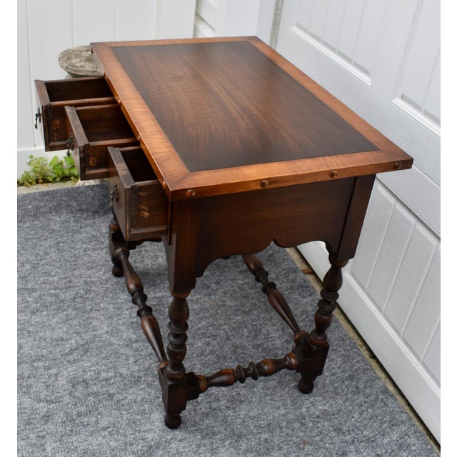 Antique Walnut Table William and Mary Style Accent Side 3 Drawers For Sale - Image 13 of 16