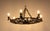 Brown Large Circular Wrought Iron Chandelier, France, 1940 For Sale - Image 8 of 9