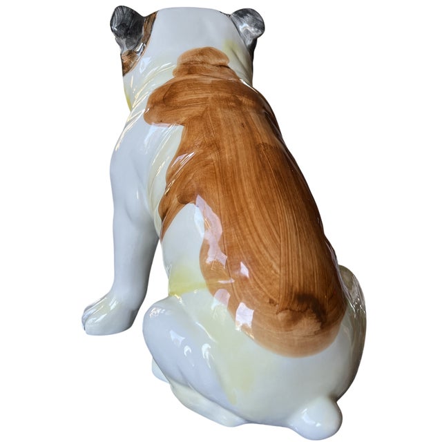 Ceramic Mid 20th Century Staffordshire Porcelain Pug Hand-Painted English Charm For Sale - Image 7 of 9