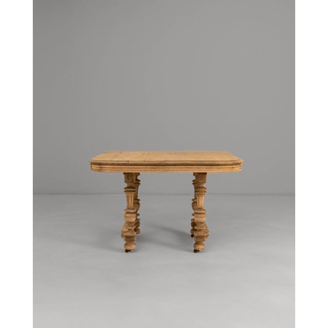 1900s Belgian Renaissance Revival Oak Table on Wheels For Sale - Image 16 of 18