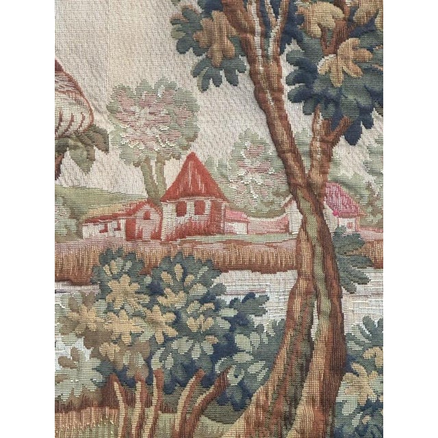 Mid-Century Modern French Aubusson Style Jacquard Halluin Tapestry, 1960s For Sale - Image 17 of 18