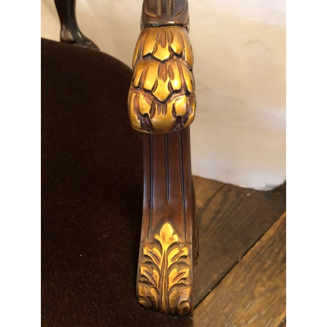 Hollywood Regency Hurtado Valencia Spain Swan Carved Armchair For Sale - Image 3 of 12