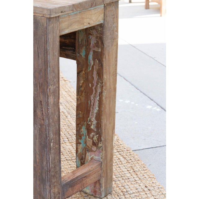 Wood 104" Long Grand Architectural Beam Console For Sale - Image 7 of 8
