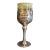 1990s Handcrafted Sterling Silver & Iridescent Art Glass Kiddush Cup - "Borei P'ri Hagafen" Blessing - Judaica Gift For Sale