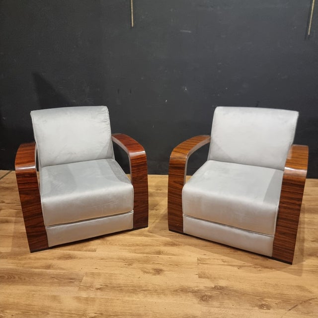 Vintage Chairs with Canaletto Walnut Armrests, Set of 2 For Sale - Image 15 of 15