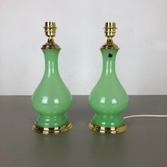 These fantastic vintage table lamps were designed by Gino Cenedese and produced by Cenedese Vetri in the 1960s in Murano,...