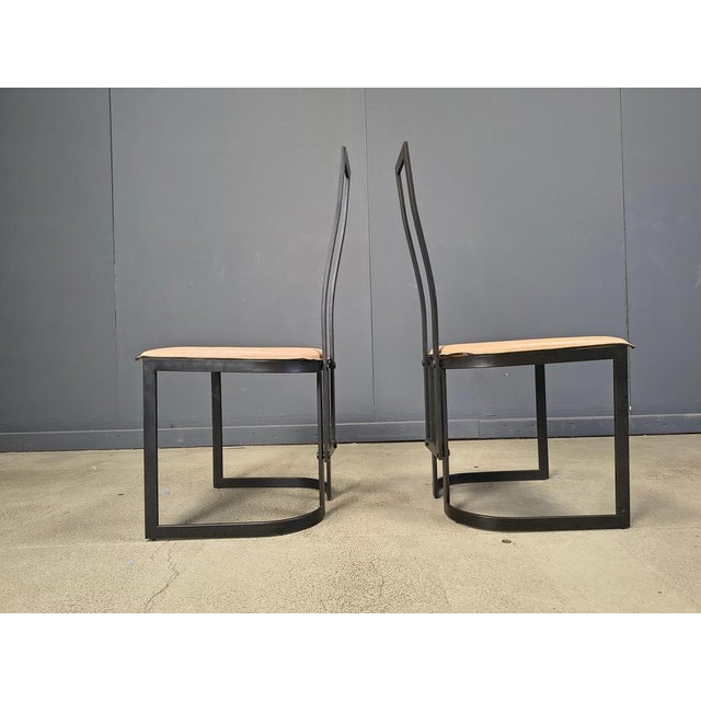 Gastone Rinaldi Postmodern Dining Chairs by Gastone Rinaldi for Thema, Italy, 1980s, Set of 6 For Sale - Image 4 of 16