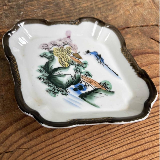 Hand-Painted Porcelain Bowl, 1920s, Set of 7 For Sale - Image 10 of 18