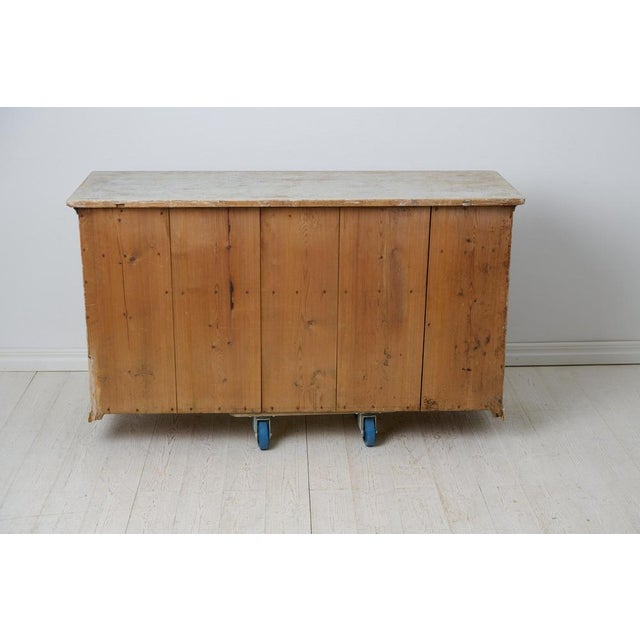 Gray Swedish Country Sideboard with Drawers and Doors For Sale - Image 8 of 14