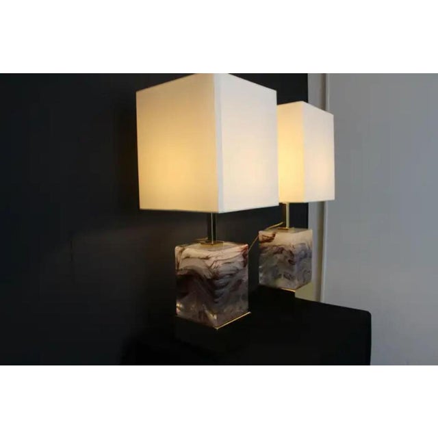 Murano Glass Block Table Lamps, 1990s, Set of 2 For Sale - Image 15 of 18
