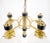 Mid Century Milk Amber Glass 4 Globe Shades Brass Light Fixture Chandelier For Sale - Image 6 of 8