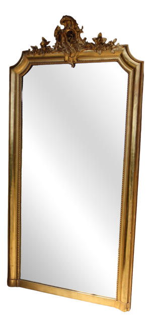 Large Louis XV Style Gilded Mirror, 1900