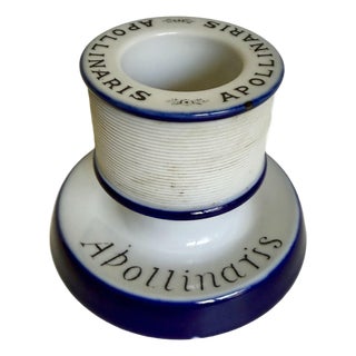 Antique Apollinaris Porcelain Advertising Match Striker & Holder For Sale