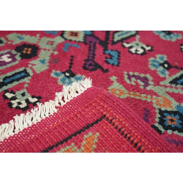 Red Vintage European Rug 6'6'' x 9'8'' For Sale - Image 8 of 9