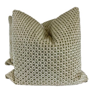 Clarence House "Parity" in Moss 22" Pillows-A Pair For Sale