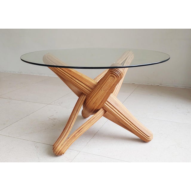Mid-Century Modern "Lock" Caramel Baboo Coffeetable For Sale - Image 3 of 9