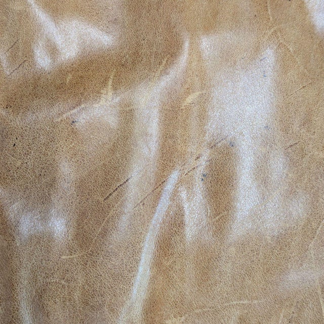 Brown Restoration Hardware Maxwell 3-Seat Distressed Leather Sofa For Sale - Image 8 of 9