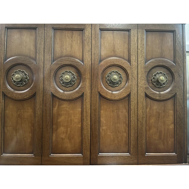 Wood Henredon Credenza With Marble Top – Mid-Century Modern For Sale - Image 7 of 12