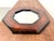 Wood Octagonal Wooden Mirror by Jean-Claude Mahey, 1970s For Sale - Image 7 of 12