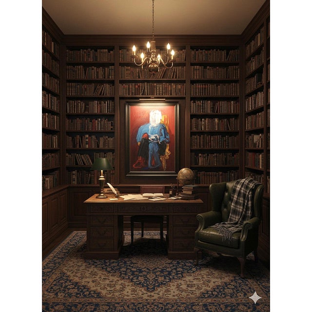 1980s Blue Man by Virginia Cohn Parkum(1943-2025) For Sale - Image 11 of 12