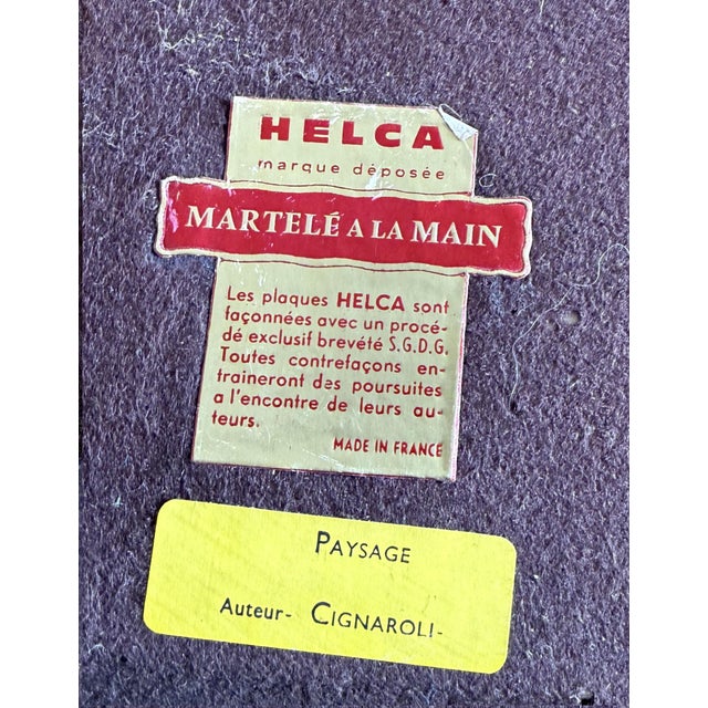 Green Porcelain Plaque by Emaux Limoges Helca for Cignaroli, 1890s For Sale - Image 8 of 9