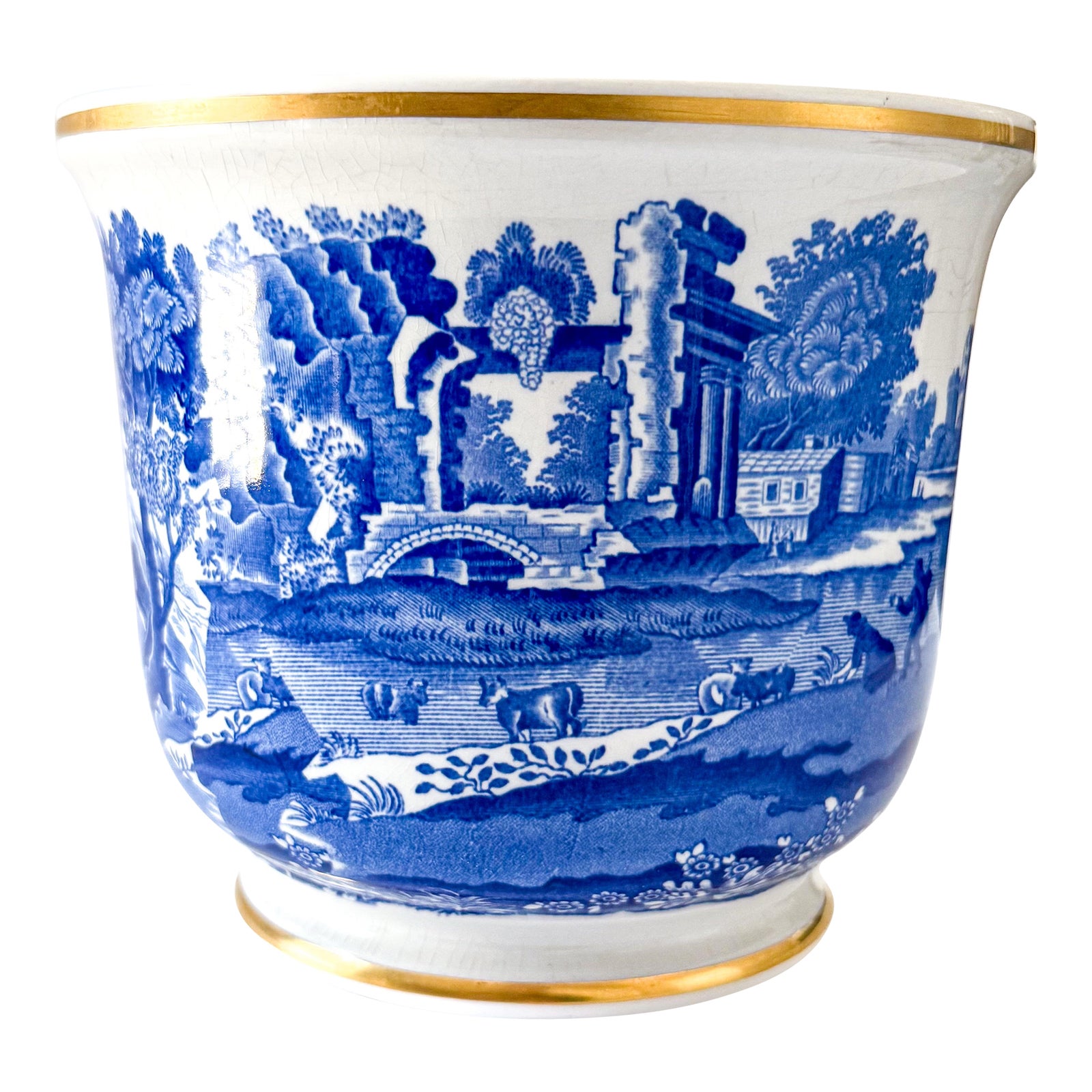 Mid-20th Century Copeland Spode “Italian” Blue & White Footed