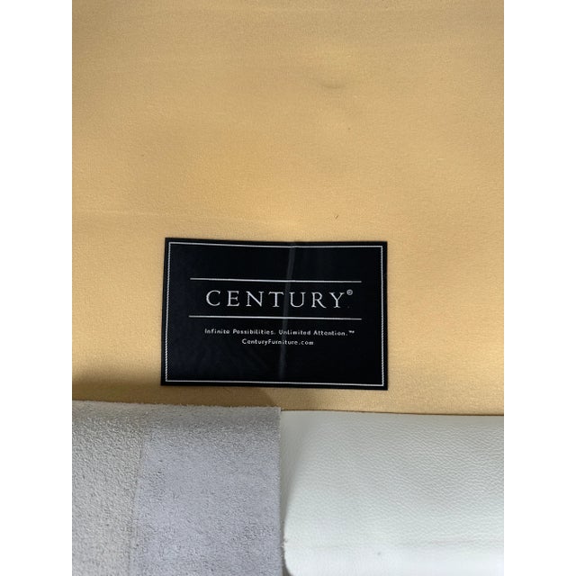 Kelly Hoppen for Century Furniture White Leather Club Chair For Sale - Image 10 of 12