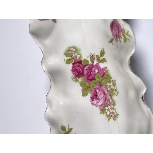 Porcelain Dish with Roses, Limoges, France, 1970s For Sale - Image 4 of 13