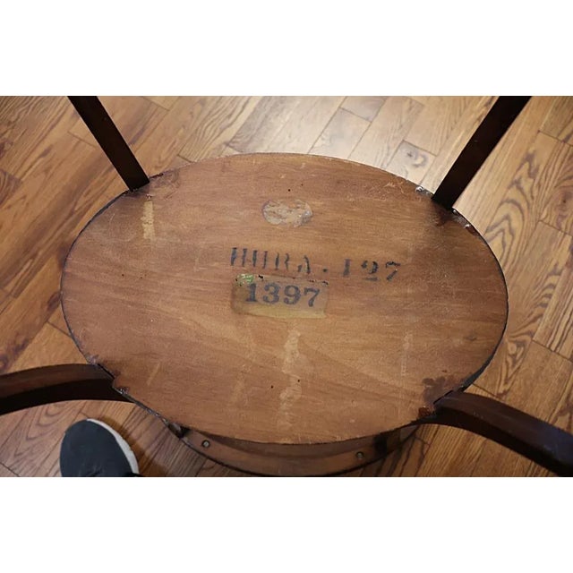 Grand Rapids Early 20th Century Paint Decorated Adam Style Satinwood End Table For Sale - Image 10 of 10